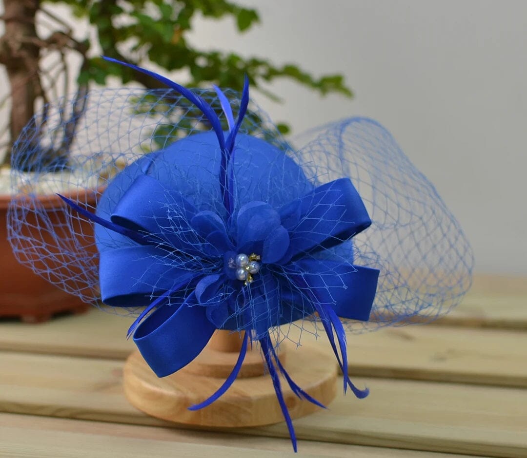 Women Vintage Pillbox Kentucky Derby Fascinator Flower Veil Wedding Tea Party Hat Hat jehouze