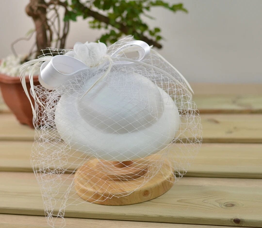 Women Vintage Pillbox Kentucky Derby Fascinator Flower Veil Wedding Tea Party Hat Hat jehouze