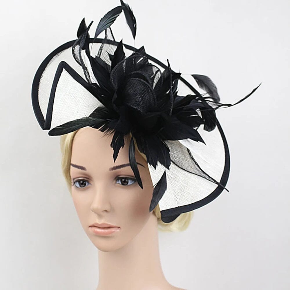 Women Wide Brim Kentucky Church Party Wedding Hat Fascinators jehouze Black