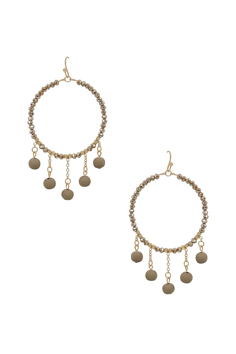 Clay Ball Charm Round Beads Earring_ Earrings jehouze