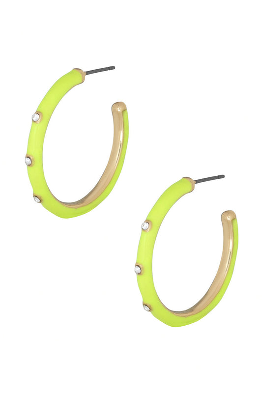 Color Metal Hoop Earring_ Apparel & Accessories > Jewelry > Earrings jehouze 