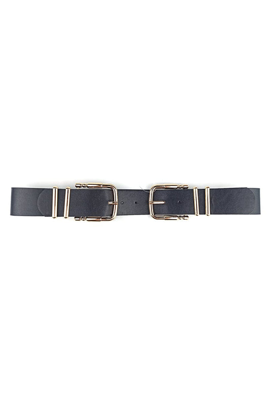 Double Sided Metal Smooth Buckle Belt Belts jehouze