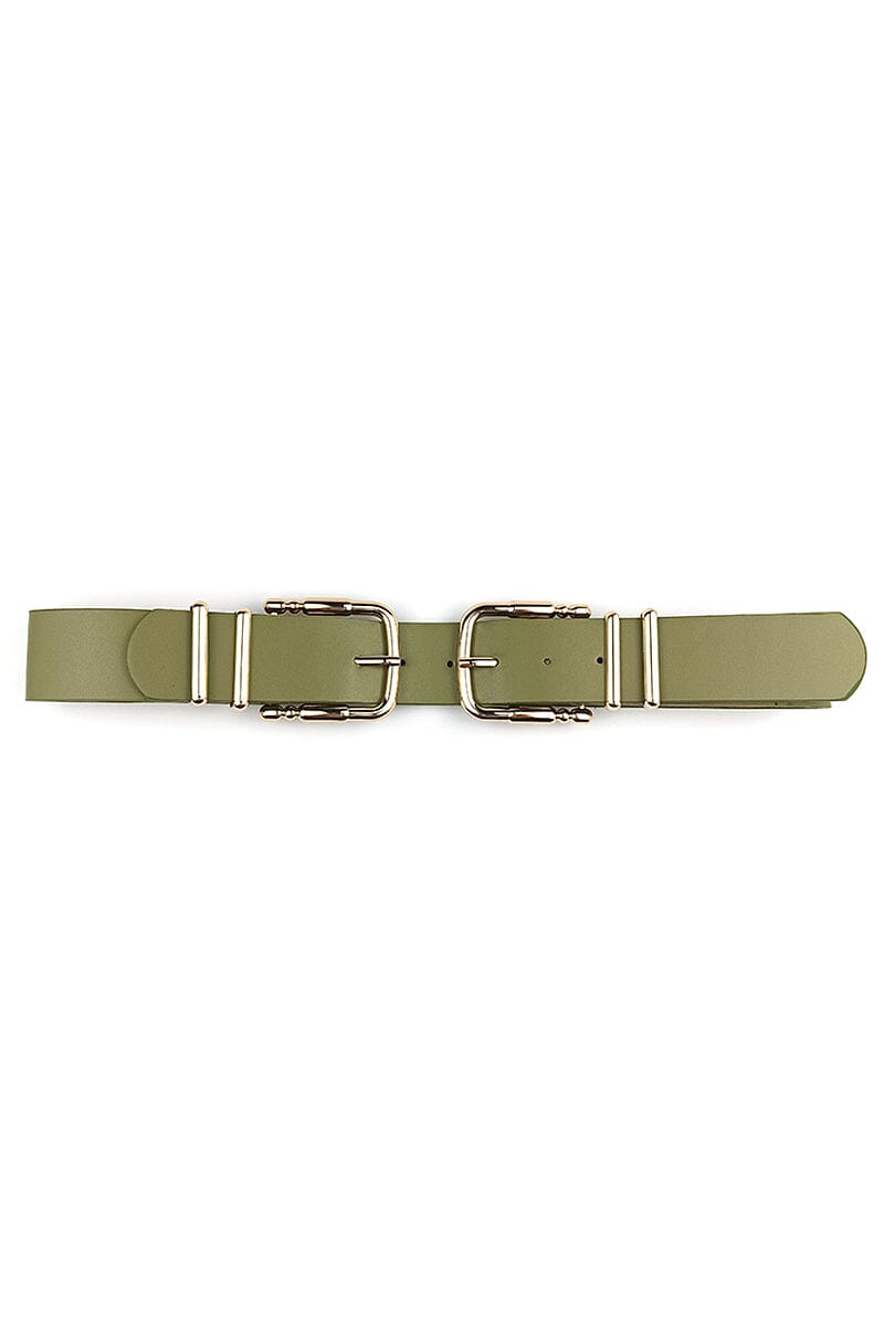 Double Sided Metal Smooth Buckle Belt Belts jehouze