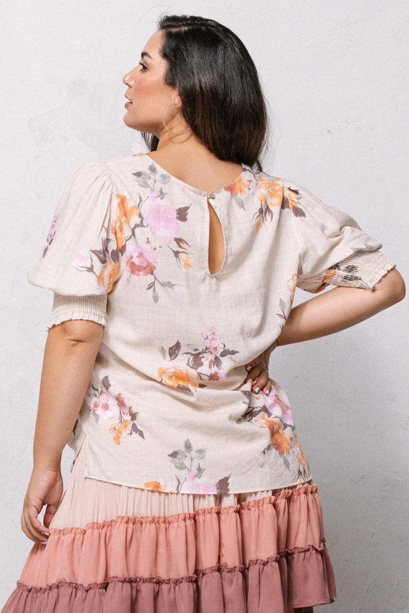 Floral Printed Woven Blouse Shirts & Tops jehouze