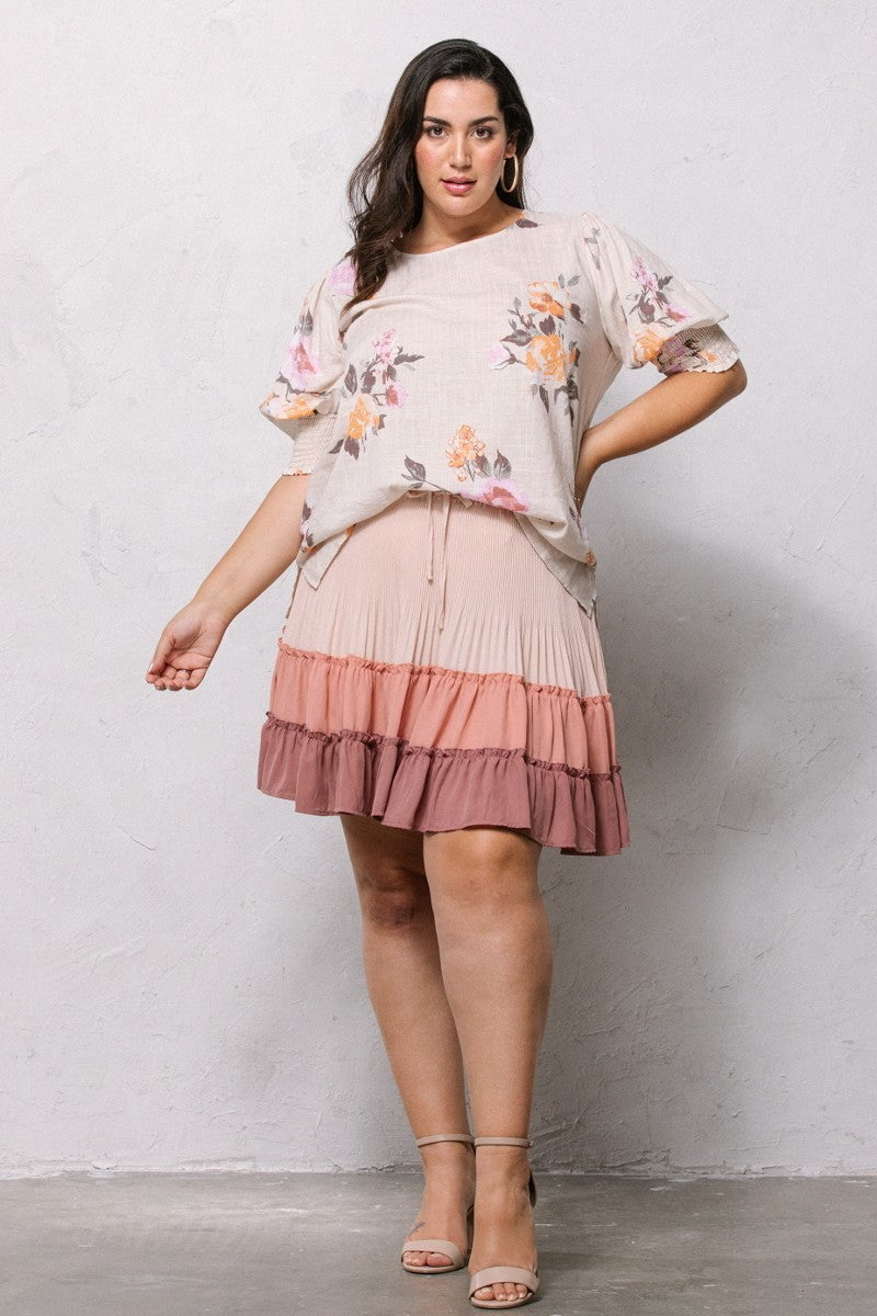 Floral Printed Woven Blouse Shirts & Tops jehouze