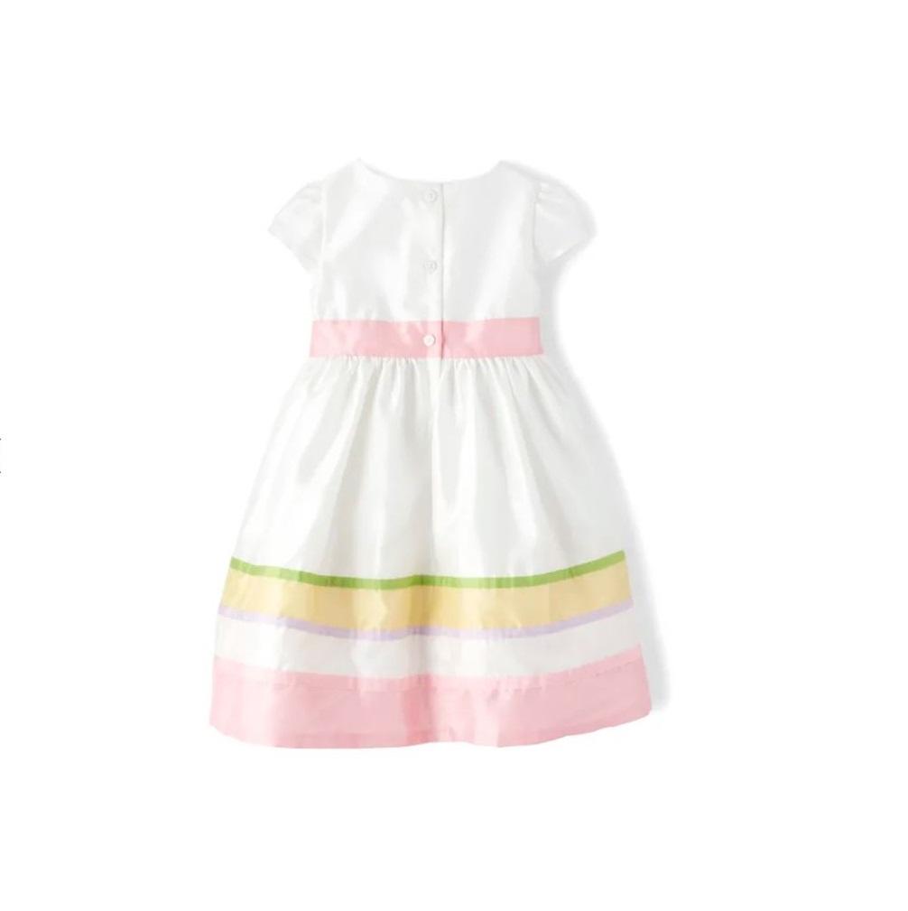 Girls Spring Collection Ribbon Striped Dress Kid's Clothing jehouze 