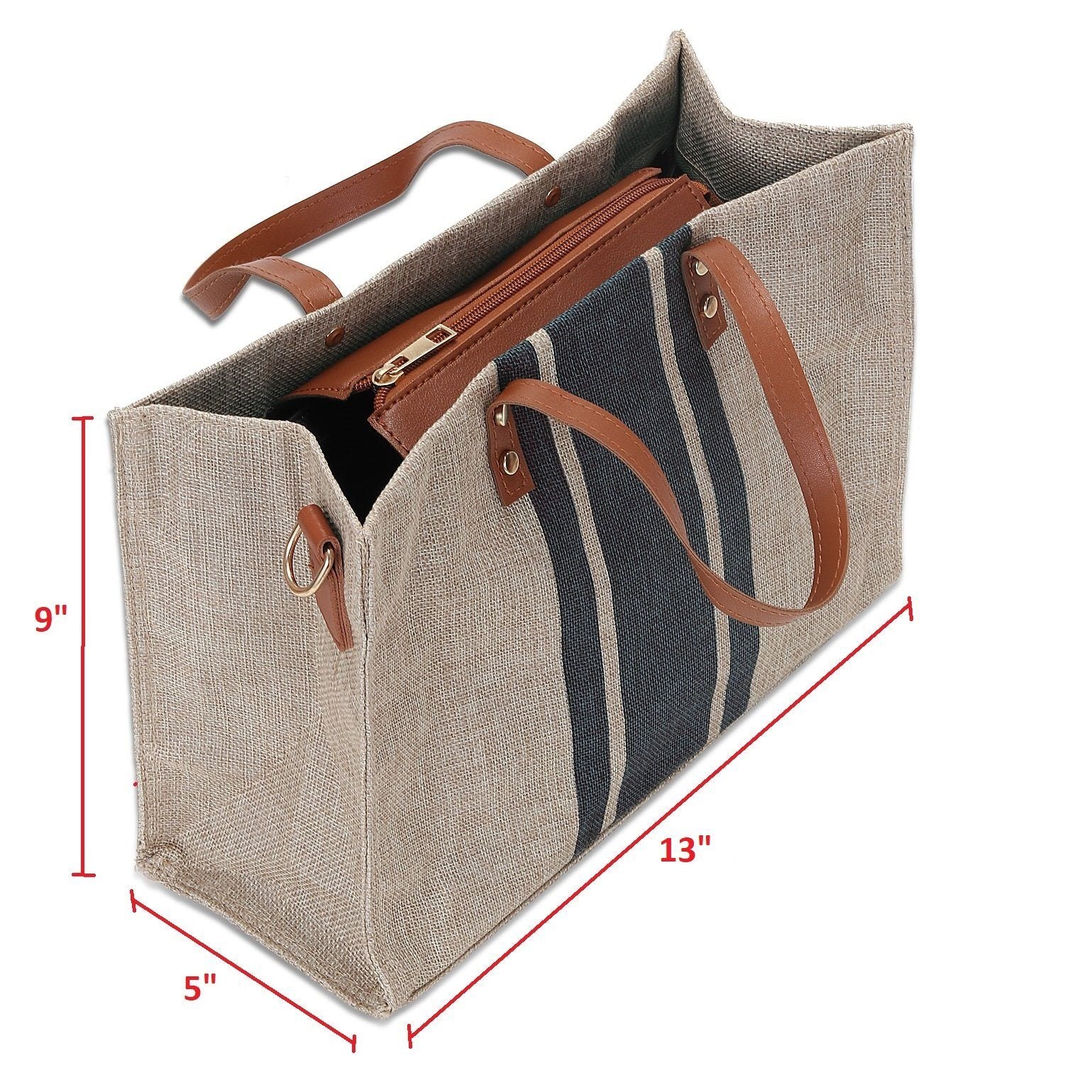 JeHouze Women Canvas Light Weight Tote Bag Casual Crossbody Handbag(Black) Handbags & Purses jehouze