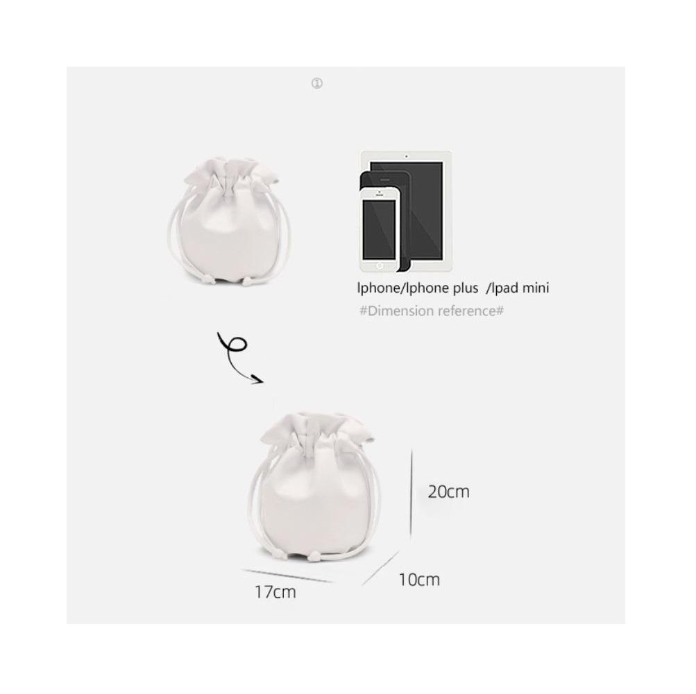 JeHouze Women Girls Leather Bucket Drawstring Shoulder Bag Strap Sling Mini Purse Handbags & Purses jehouze
