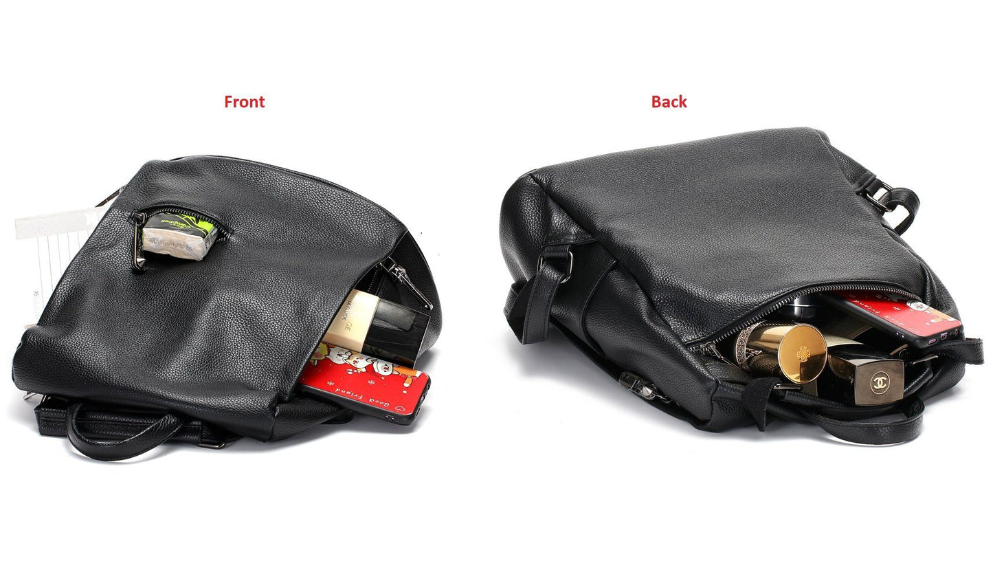 JeHouze Women Real Leather Shoulder Purse Backpack Antitheft Convertible Ladies Bag Handbags & Purses jehouze