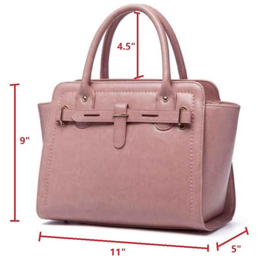 JeHouze Women's Genuine Leather Top Handle Purse Crossbody Handbag Satchel Bag Handbags & Purses jehouze