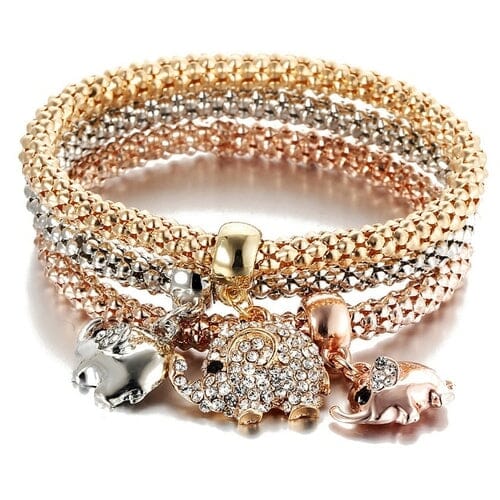 Lot Charm Tree Life Bracelet | Bracelet Crystal Tree Life | Women Bracelets jehouze Rose Gold Color
