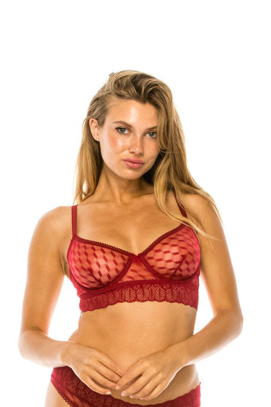 Mesh Underwire Bra Bras jehouze 