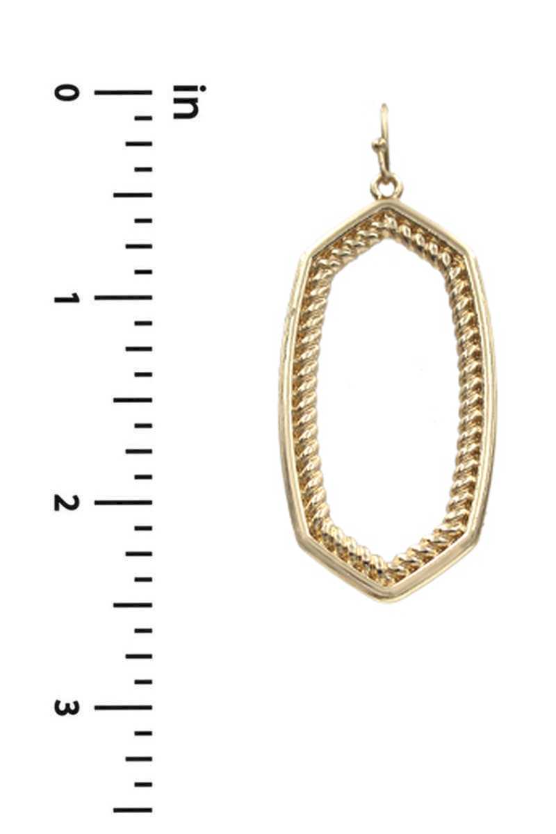 Metal Hexagon Dangle Earring Apparel & Accessories > Jewelry > Earrings jehouze