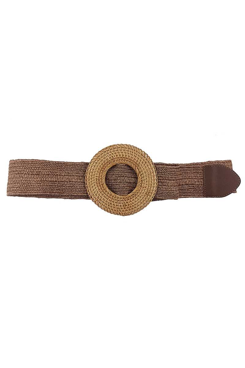 Modern Straw Round Belt Belts jehouze