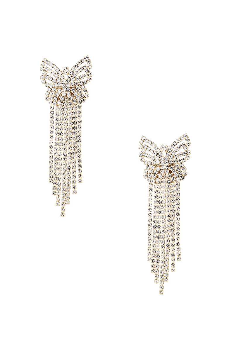 Rhinestone Butterfly Tassel Earring Apparel & Accessories > Jewelry > Earrings jehouze