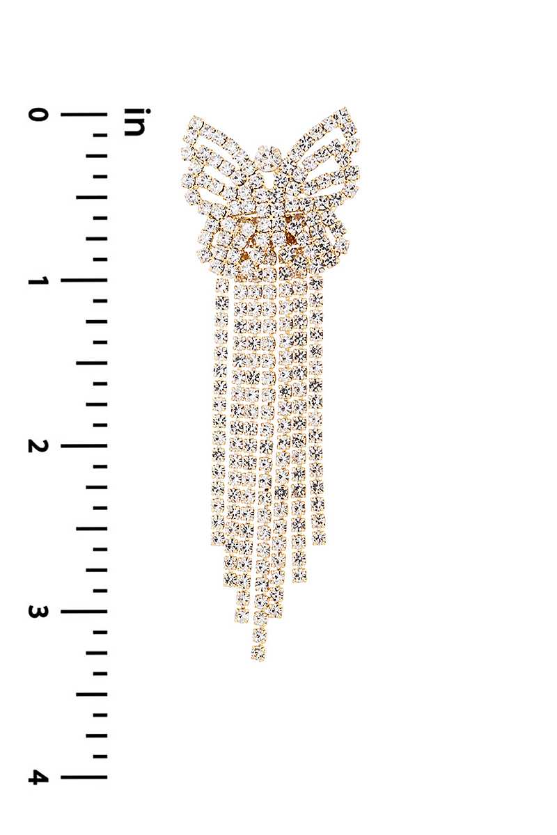 Rhinestone Butterfly Tassel Earring Apparel & Accessories > Jewelry > Earrings jehouze