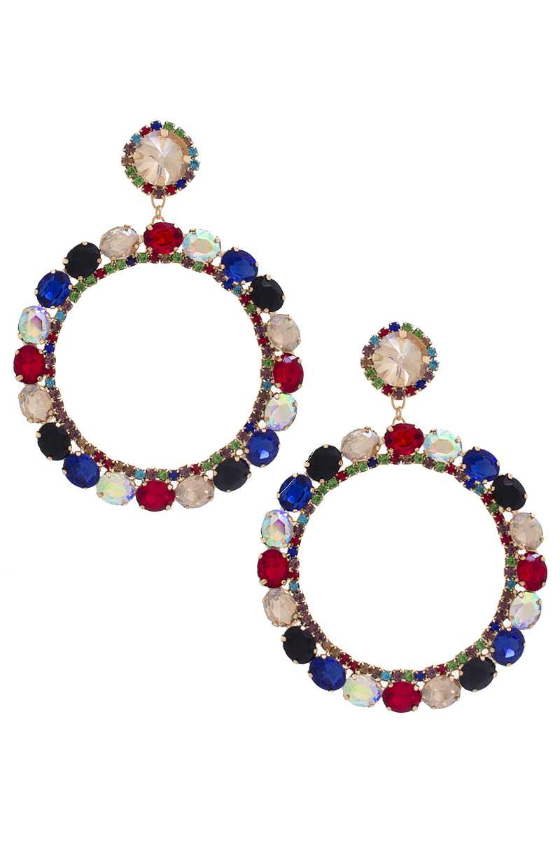 Rhinestone Dangle Earring Earrings jehouze