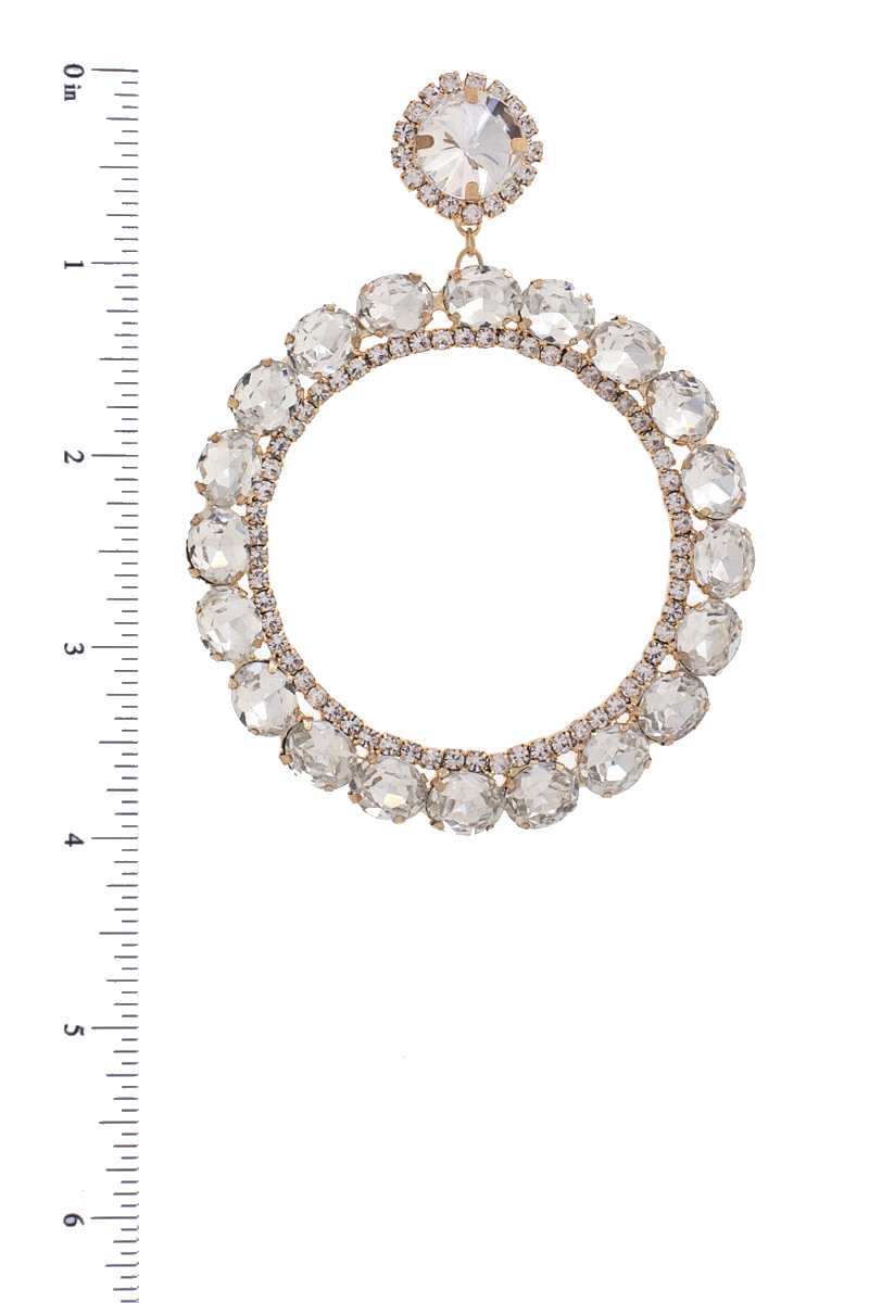 Rhinestone Dangle Earring Earrings jehouze