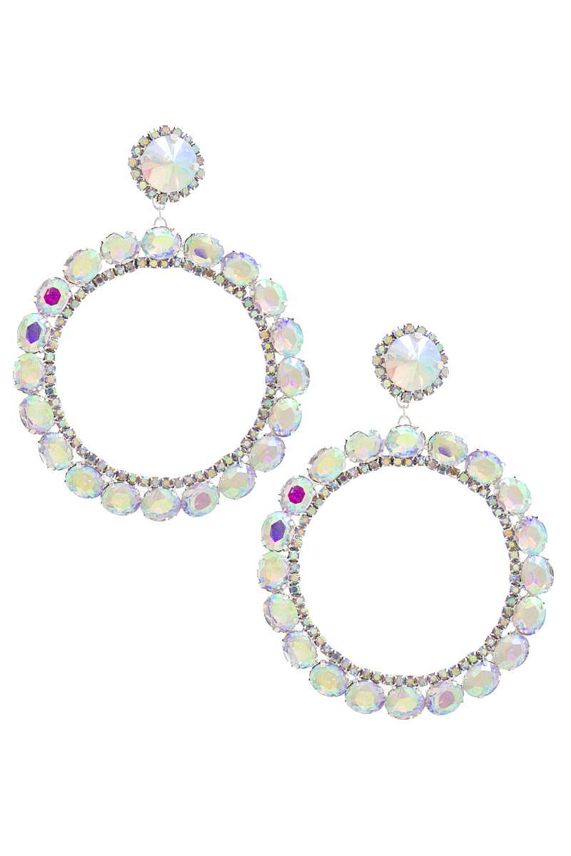 Rhinestone Dangle Earring Earrings jehouze