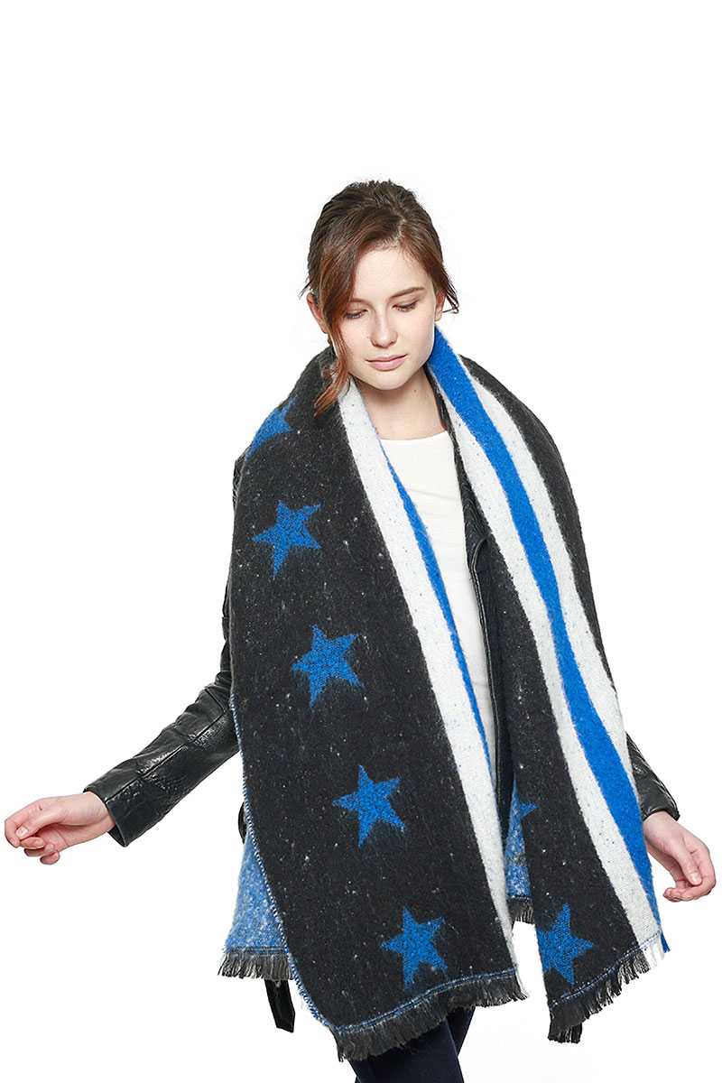 Stars & Stripe Oversized Scarf jehouze