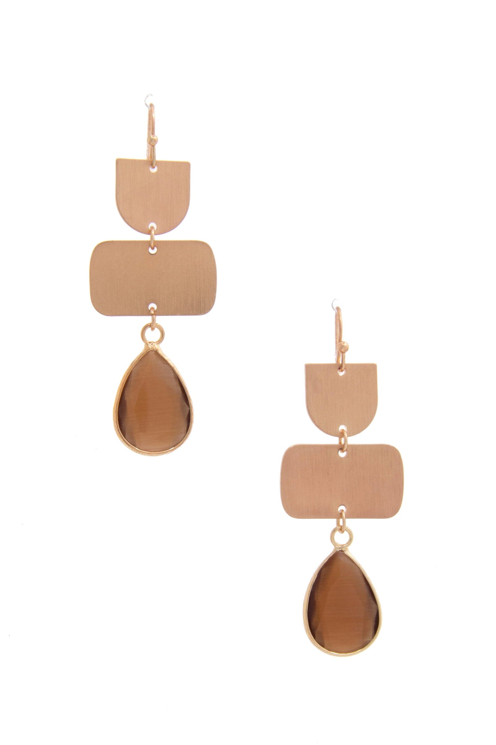 Teardrop Gem Multi Shape Dangle Earring Earrings jehouze