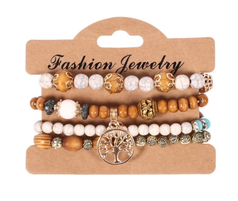 Women Bohemian Multilayer Stretch Colorful Beads Bracelet with charm Jewelry_ Jewelry jehouze BR110-3