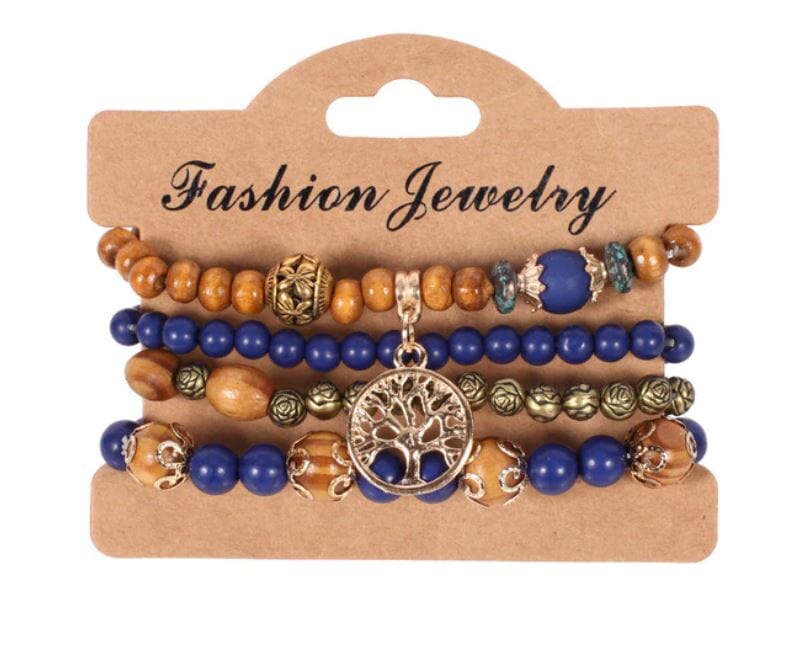 Women Bohemian Multilayer Stretch Colorful Beads Bracelet with charm Jewelry_ Jewelry jehouze BR110-5