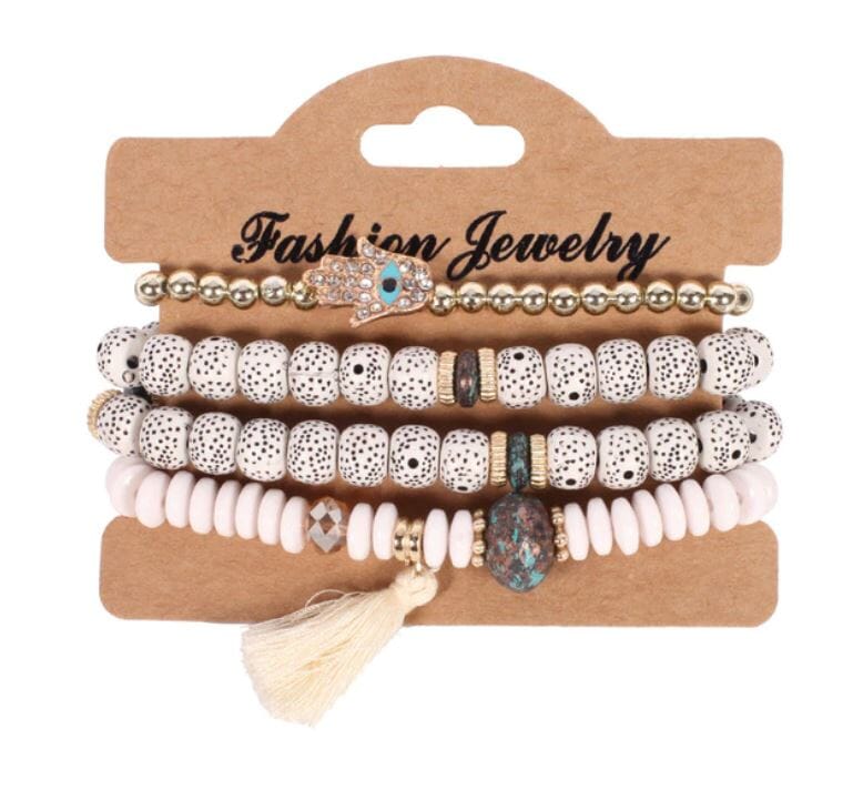 Women Bohemian Multilayer Stretch Colorful Beads Bracelet with charm Jewelry_ Jewelry jehouze BR111-3