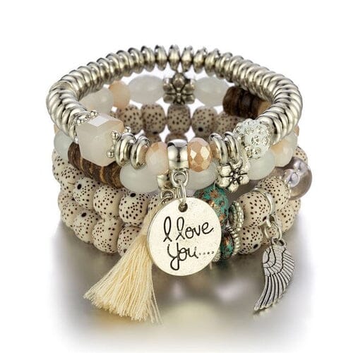 Women Bohemian Stackable Beads Multilayer Stretch Elastic Bracelet set Bracelets jehouze 16