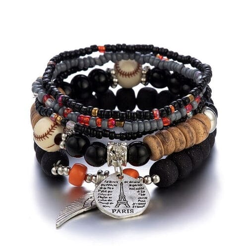 Women Bohemian Stackable Beads Multilayer Stretch Elastic Bracelet set Bracelets jehouze 9