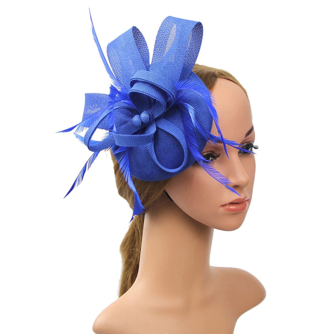 Women Fascinators Flower Ladies Pillbox Headband with clips Bridal Wedding Cocktail Tea Party Hat Hat jehouze 12 blue 