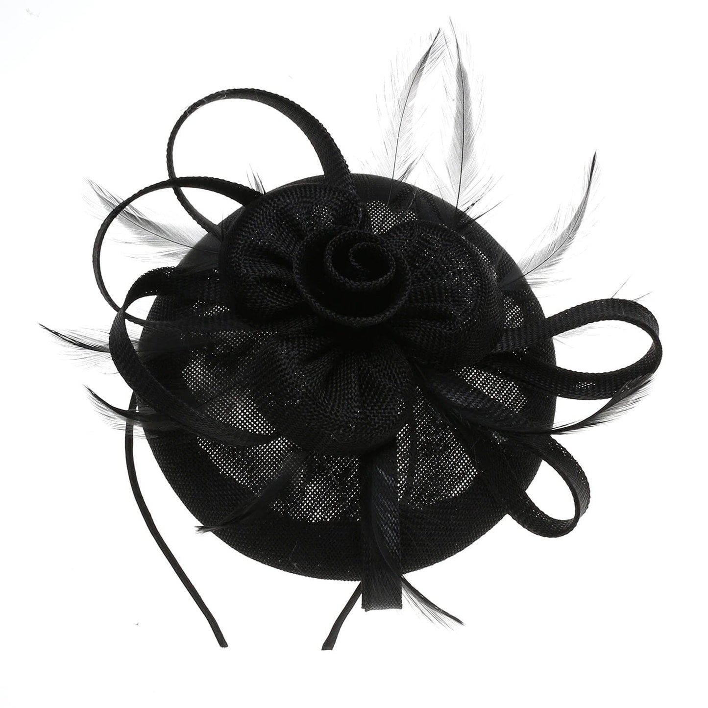 Women Girls Fascinator Hat with Headband and clip Ascot Mesh Flower Feather Headwear Kentucky Derby Headpiece Hat jehouze 