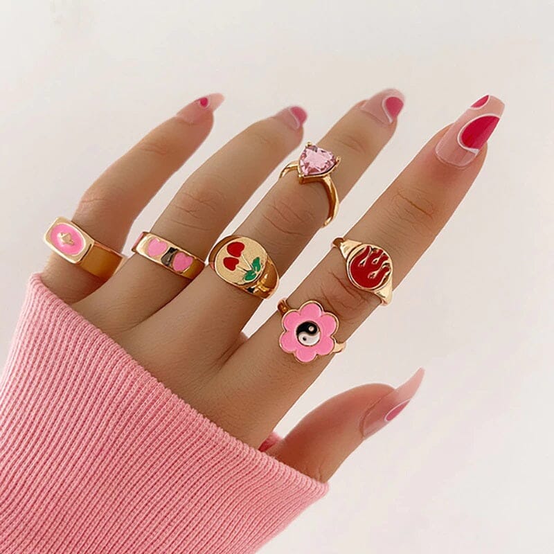 Women Teen Girls Vintage Cute Fashion Knuckle Stacking Ring Set_ Jewelry jehouze 6 