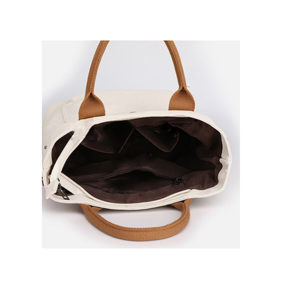 Women's canvas bags retro casual work handbags Tote lightweight top handle purses Handbags & Purses jehouze