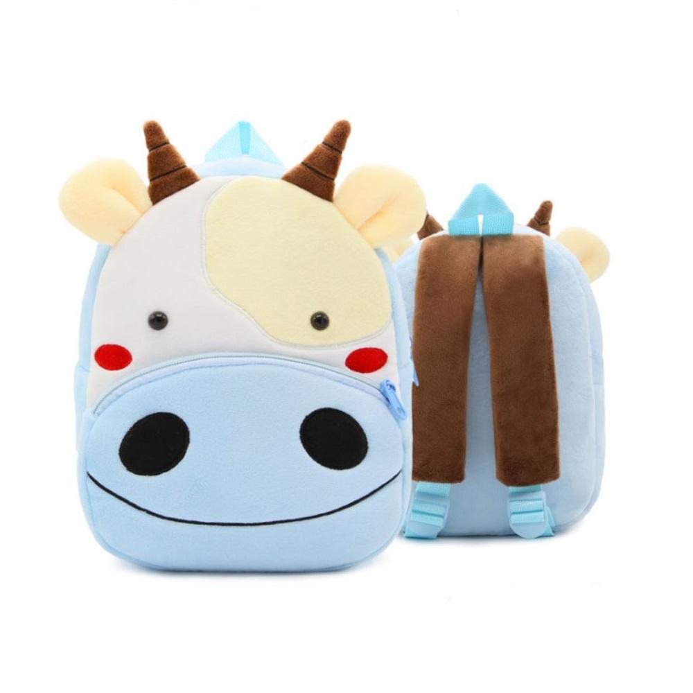 Zoo Animals Toddler backpack Kid Cute Plush Bag Preschool Book Children Bag For 1-6 years girls boys Handbags & Purses jehouze Cow