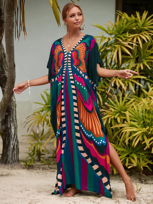 Women Plus Size Kraftan Beach Party Casual Long Maxi Dress