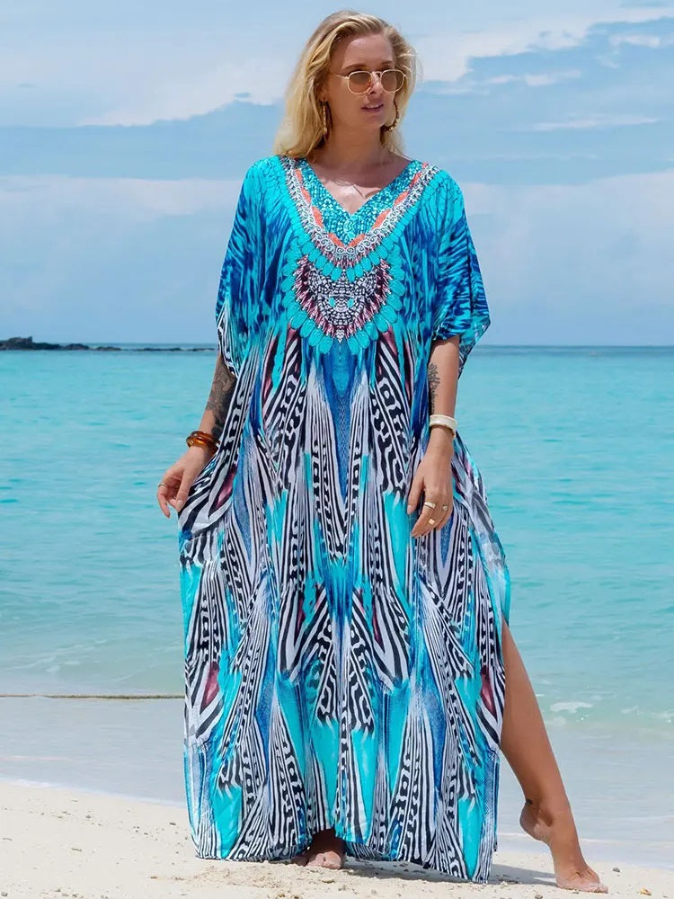 Women Plus Size Kraftan Beach Party Casual Long Maxi Dress