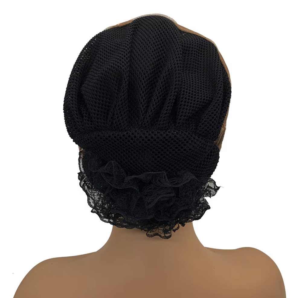 Women's Floral Embroidered Turban Muslim Lady Head Wrap African Cap