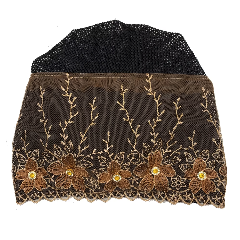 Women's Floral Embroidered Turban Muslim Lady Head Wrap African Cap