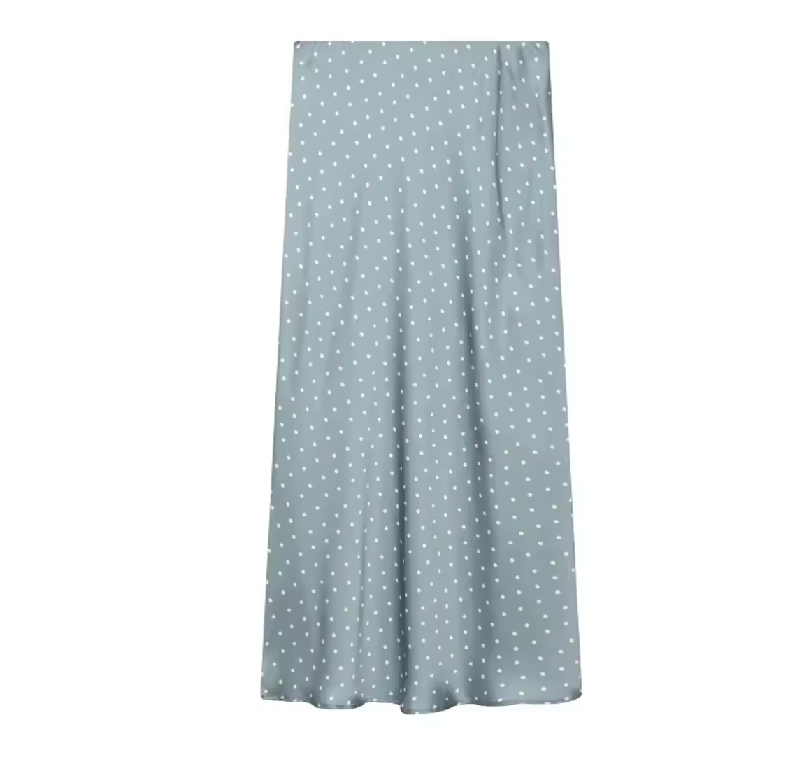 Women Satin High Waist Long Midi Skirt