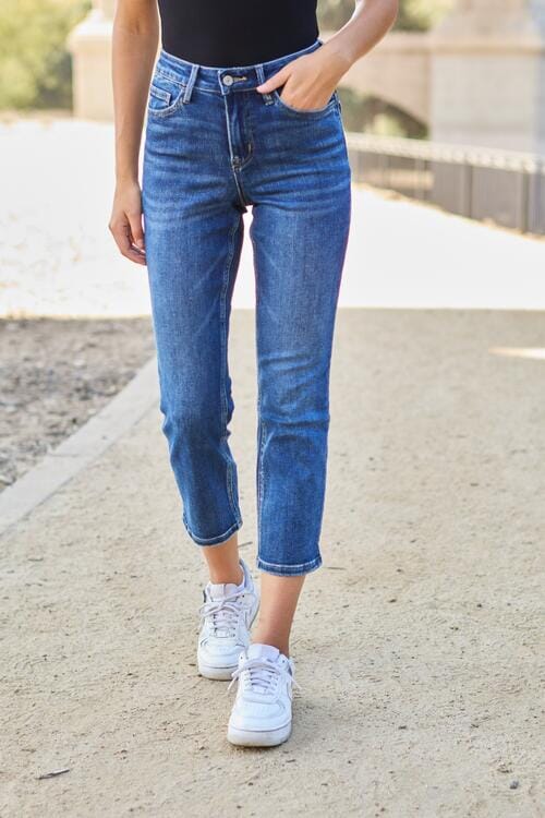 BAYEAS High Waist Straight Jeans jeans jehouze Dark 0(24) 