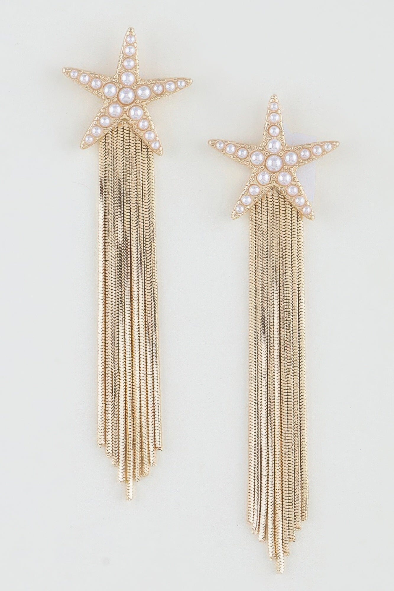 Beaded Starfish Curtain Drop Earrings Apparel & Accessories > Jewelry > Earrings jehouze 