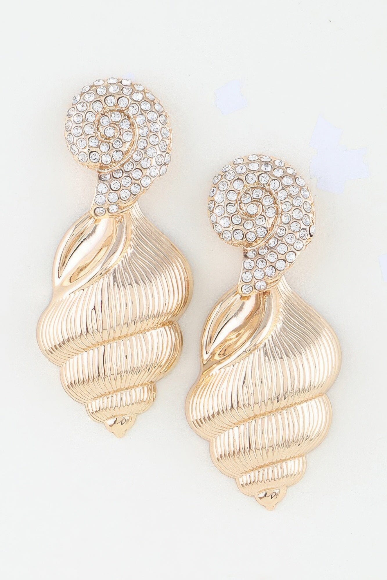 Bejeweled Conch Shell Earrings Apparel & Accessories > Jewelry > Earrings jehouze 