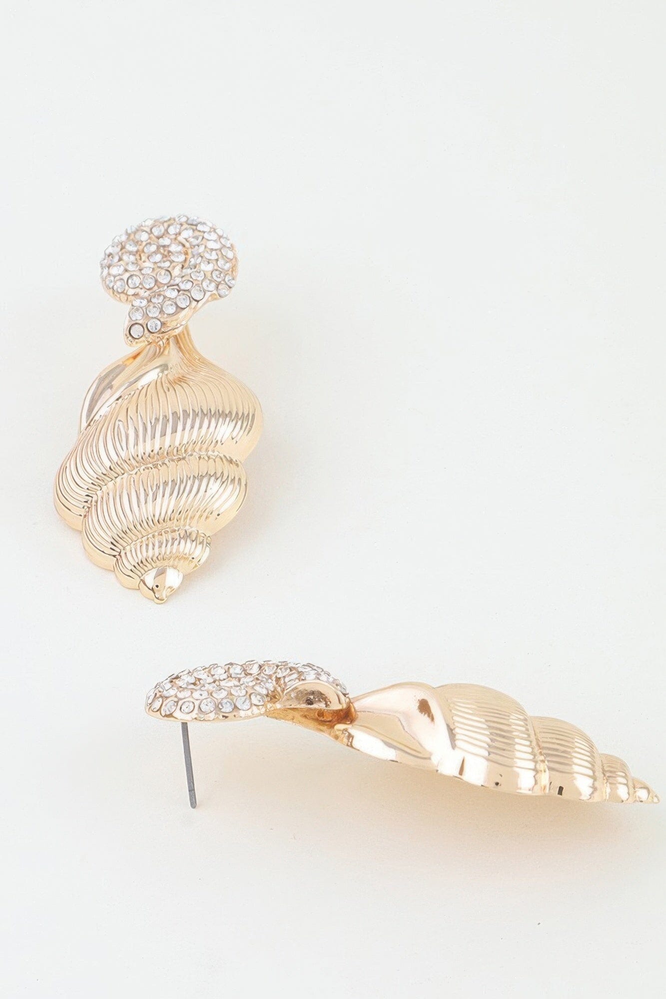 Bejeweled Conch Shell Earrings Apparel & Accessories > Jewelry > Earrings jehouze 