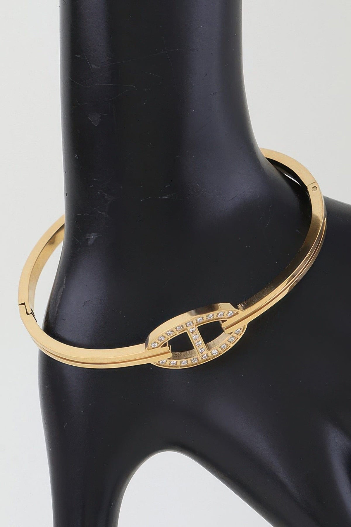 Bejeweled Mariner Chain Bracelet jehouze Gold Clear 