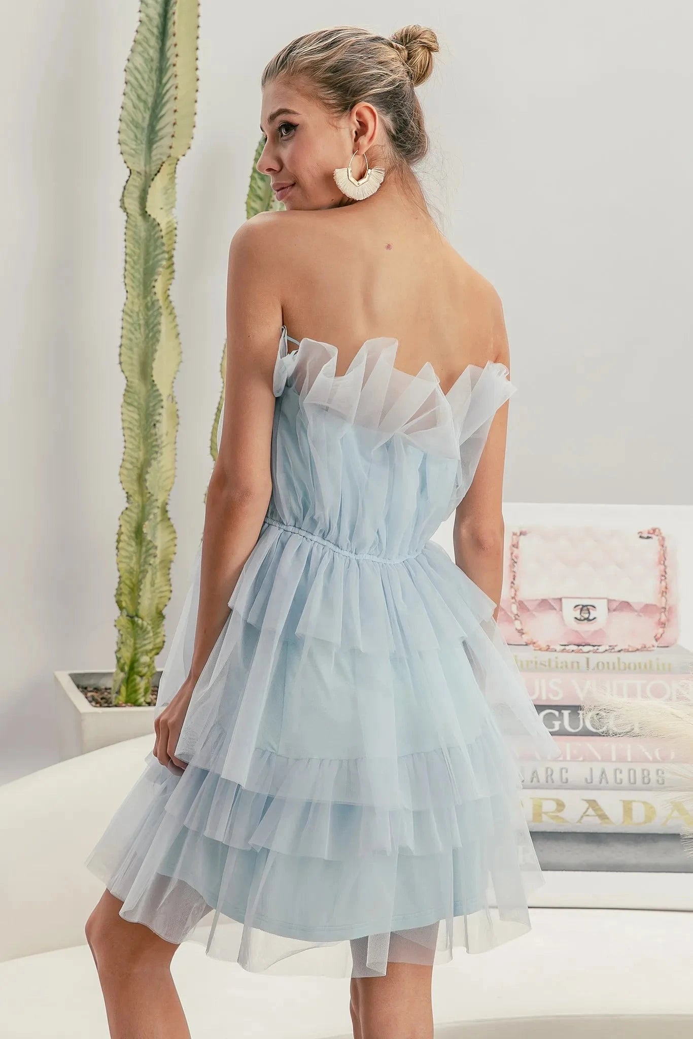 BiBi Sleeveless Layered Organza Dress Dresses jehouze 
