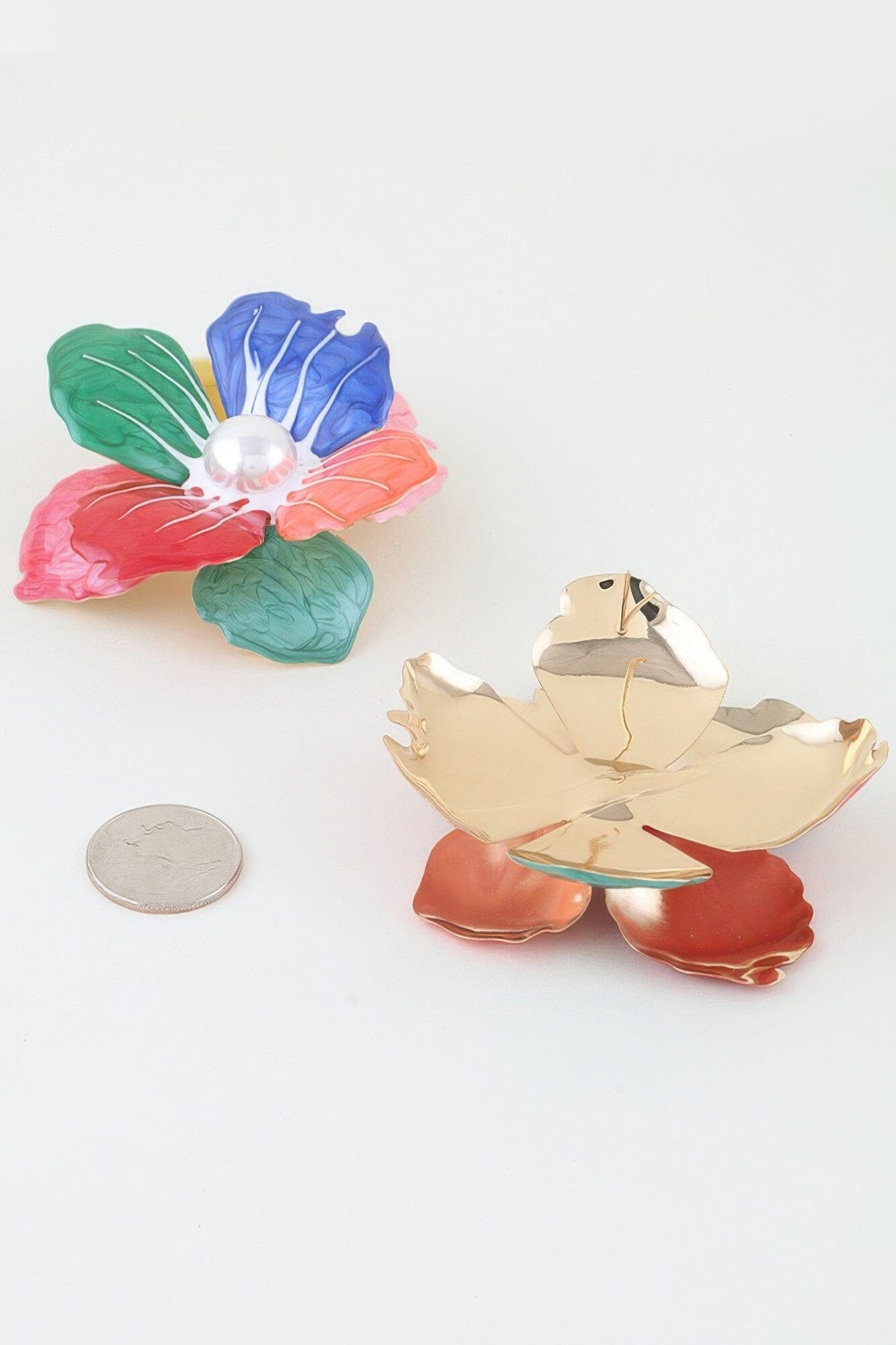 Blooming Marble Flower Stud Earrings Apparel & Accessories > Jewelry > Earrings jehouze 