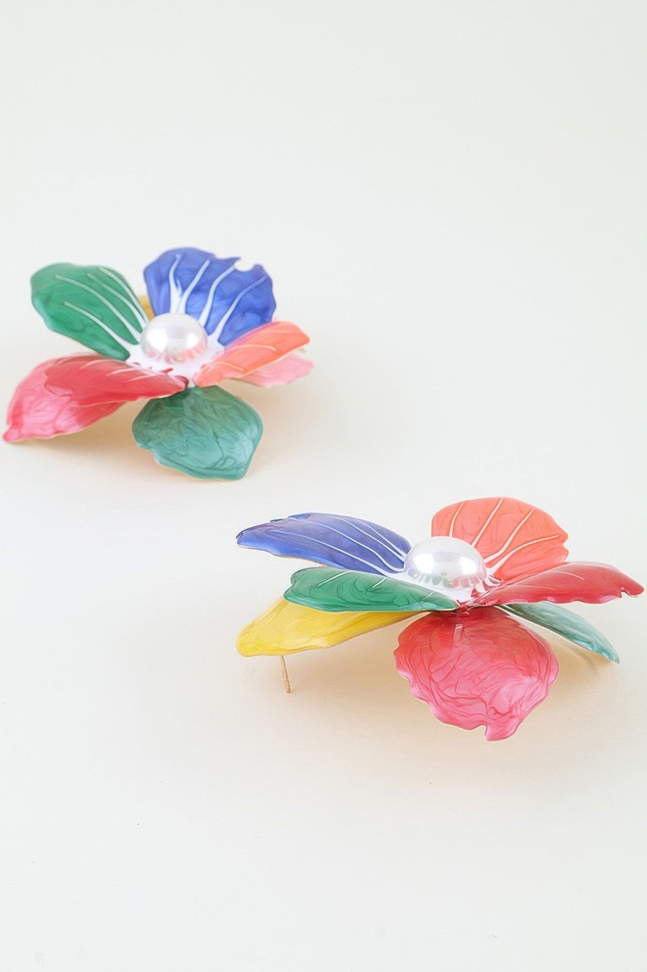 Blooming Marble Flower Stud Earrings Apparel & Accessories > Jewelry > Earrings jehouze 