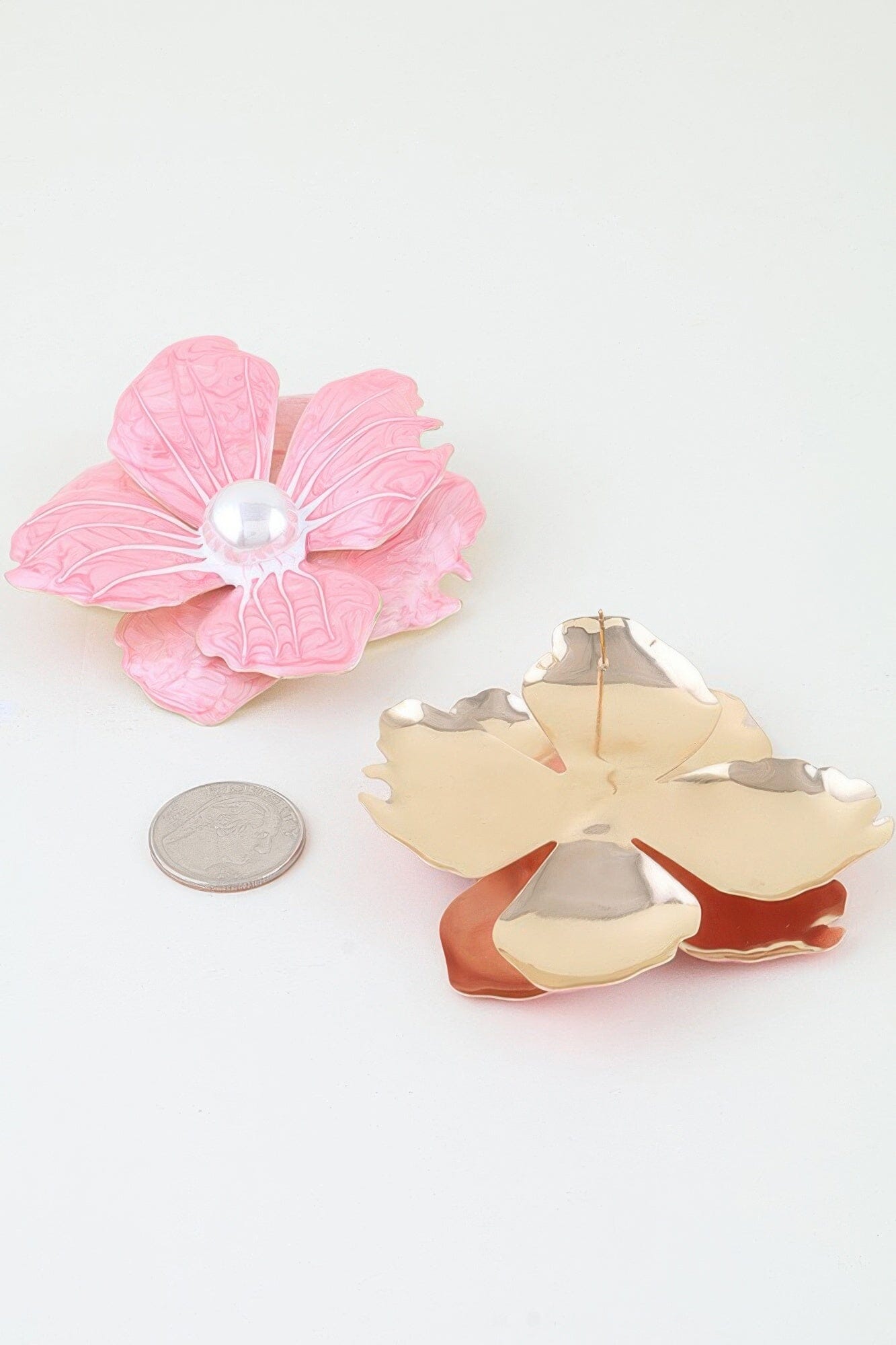 Blooming Marble Flower Stud Earrings Apparel & Accessories > Jewelry > Earrings jehouze Light Pink 