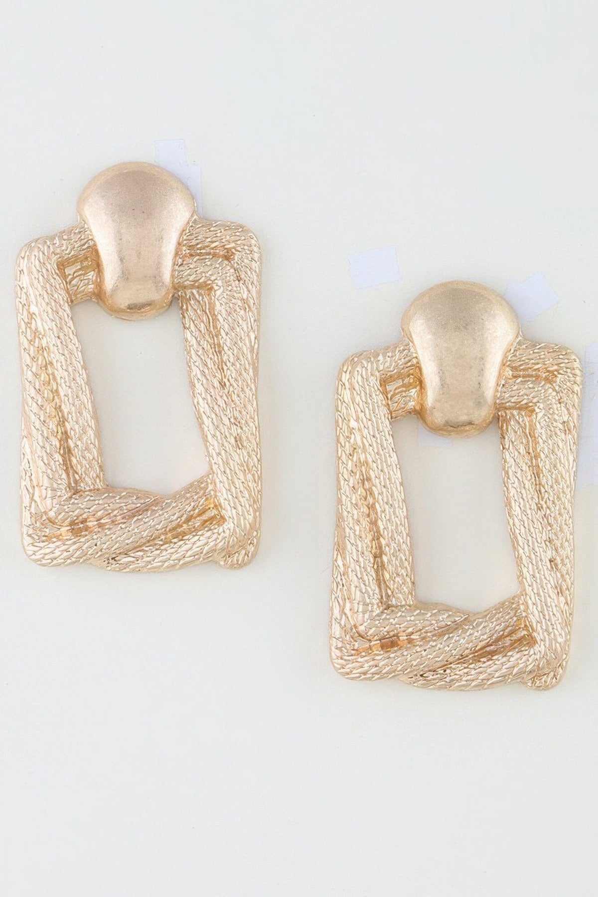 Braided Frame Twist Drop Earrings Apparel & Accessories > Jewelry > Earrings jehouze 